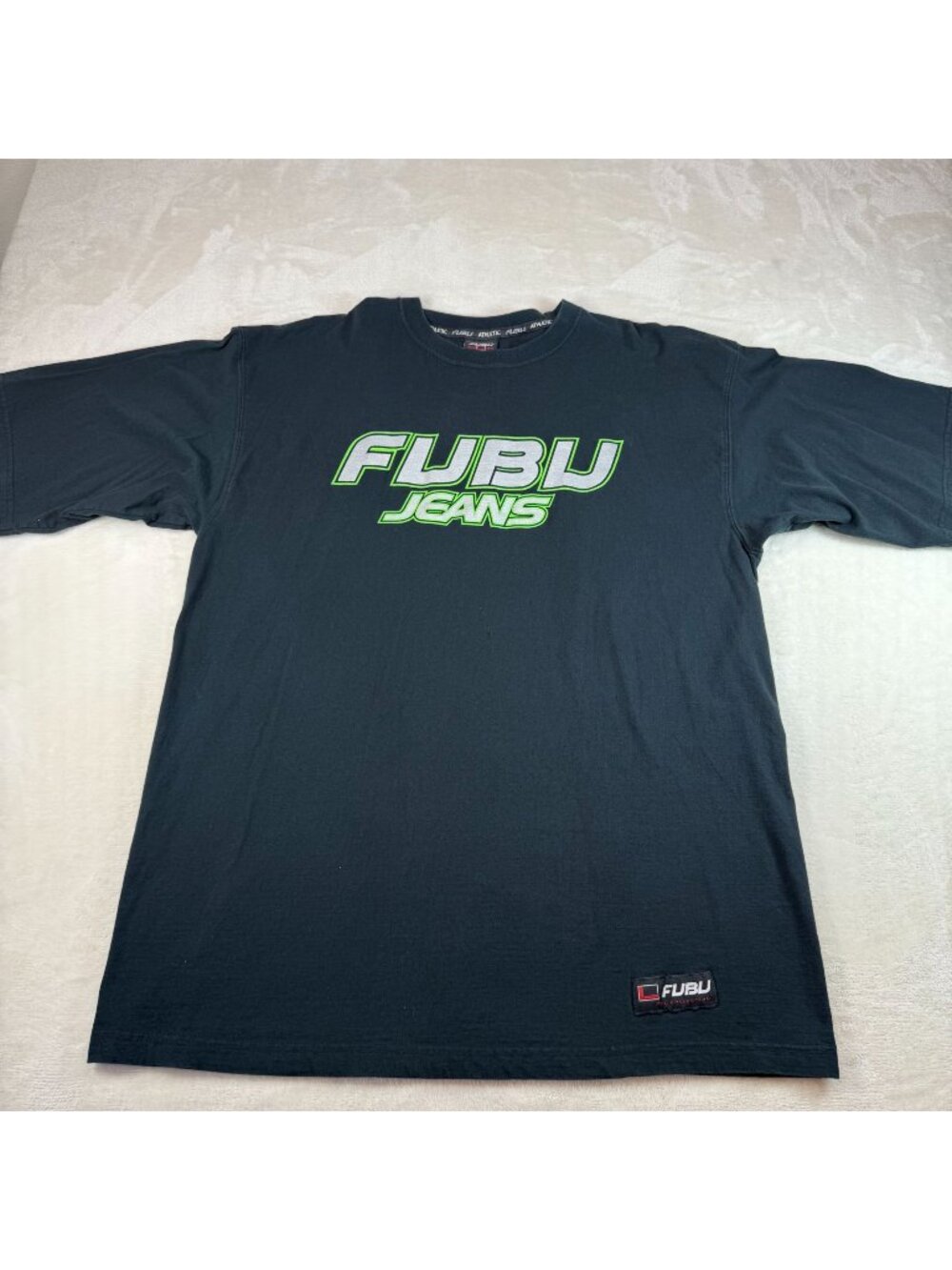 Vintage FUBU The Collection Graphic T Shirt Black Mens XL Y2K 90s Retro